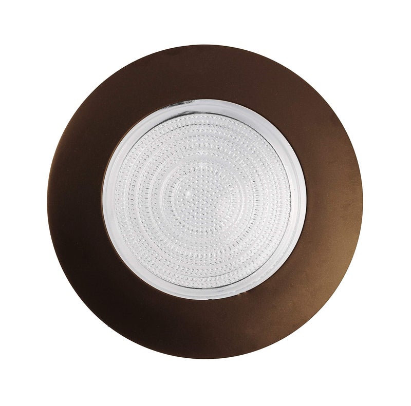 NICOR Lighting 6 inch Oil-Rubbed Bronze Recessed Shower Trim with Glass Fresnel Lens (17502OB) - Image 3